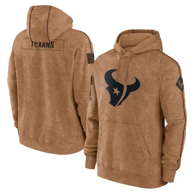 Men's Nike Houston Texans 2023 Salute to Service Club Pullover Hoodie - Brown