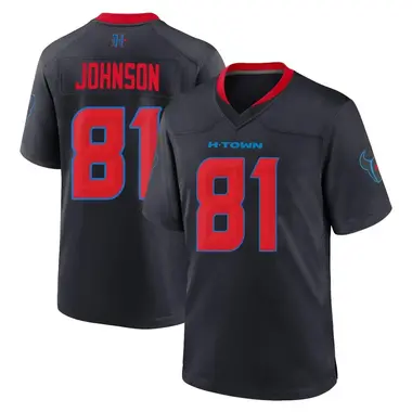 Men's Nike Houston Texans Andre Johnson 2nd Alternate Jersey - Navy Game