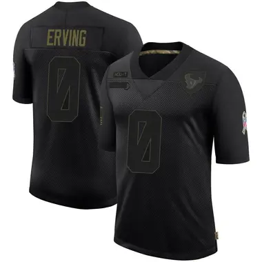 Men's Nike Houston Texans Cameron Erving 2020 Salute To Service Jersey - Black Limited