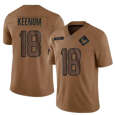 Men's Nike Houston Texans Case Keenum 2023 Salute To Service Jersey - Brown Limited