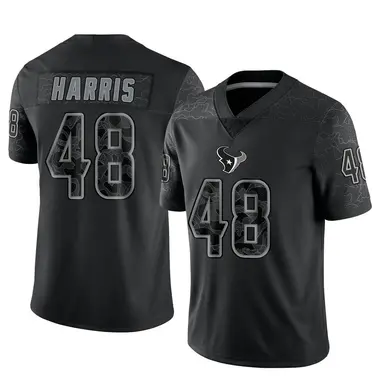 Men's Nike Houston Texans Christian Harris Reflective Jersey - Black Limited