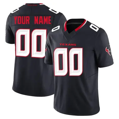 Men's Nike Houston Texans Custom Alternate Vapor F.U.S.E. Jersey - Navy Limited