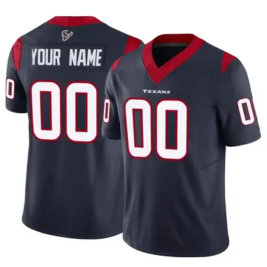 Men's Nike Houston Texans Custom Vapor F.U.S.E. Jersey - Navy Limited