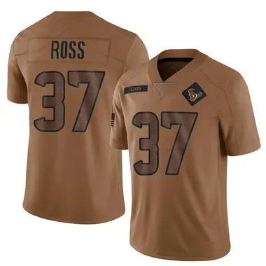 Men's Nike Houston Texans D'Angelo Ross 2023 Salute To Service Jersey - Brown Limited