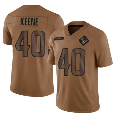 Men's Nike Houston Texans Dalton Keene 2023 Salute To Service Jersey - Brown Limited