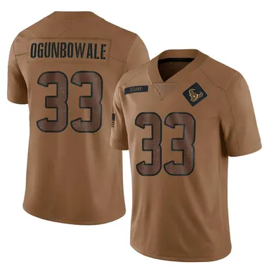 Men's Nike Houston Texans Dare Ogunbowale 2023 Salute To Service Jersey - Brown Limited