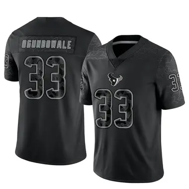 Men's Nike Houston Texans Dare Ogunbowale Reflective Jersey - Black Limited