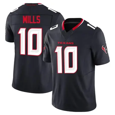 Men's Nike Houston Texans Davis Mills Alternate Vapor F.U.S.E. Jersey - Navy Limited