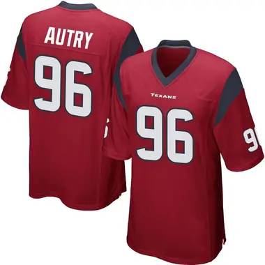 Men's Nike Houston Texans Denico Autry Alternate Jersey - Red Game