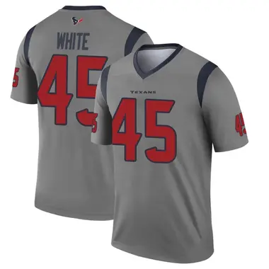 Men's Nike Houston Texans Devin White Inverted Jersey - Gray Legend