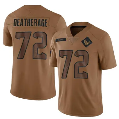 Men's Nike Houston Texans Dylan Deatherage 2023 Salute To Service Jersey - Brown Limited