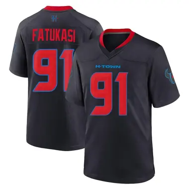 Men's Nike Houston Texans Folorunso Fatukasi 2nd Alternate Jersey - Navy Game