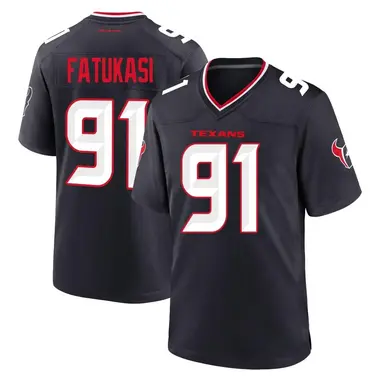 Men's Nike Houston Texans Folorunso Fatukasi Team Jersey - Navy Game