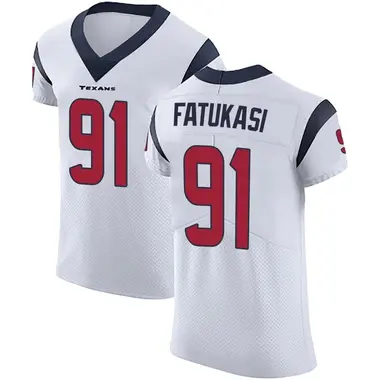 Men's Nike Houston Texans Folorunso Fatukasi Vapor Untouchable Jersey - White Elite