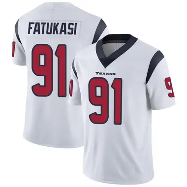 Men's Nike Houston Texans Folorunso Fatukasi Vapor Untouchable Jersey - White Limited