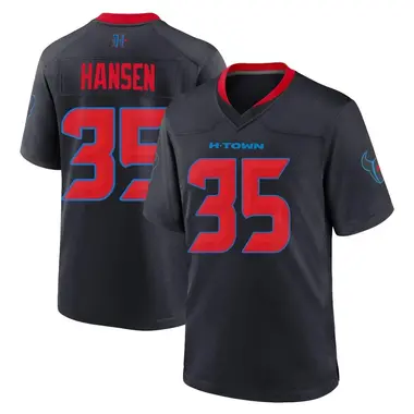 Men's Nike Houston Texans Jake Hansen 2nd Alternate Jersey - Navy Game