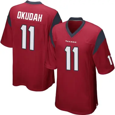 Men's Nike Houston Texans Jeff Okudah Alternate Jersey - Red Game