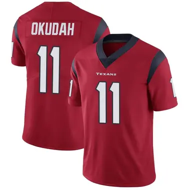 Men's Nike Houston Texans Jeff Okudah Alternate Vapor Untouchable Jersey - Red Limited