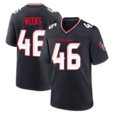 Men's Nike Houston Texans Jon Weeks Team Jersey - Navy Game