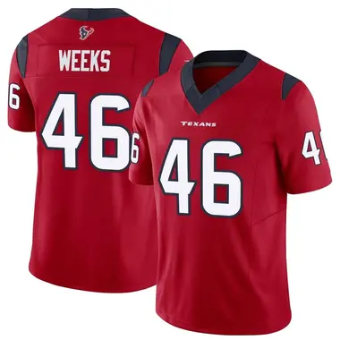 Men's Nike Houston Texans Jon Weeks Vapor F.U.S.E. Jersey - Red Limited