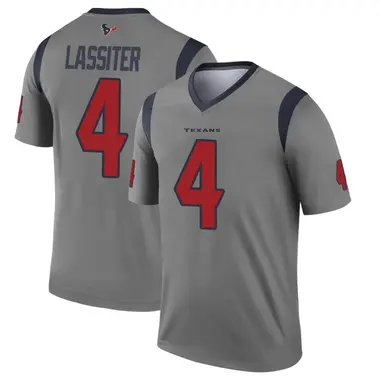 Men's Nike Houston Texans Kamari Lassiter Inverted Jersey - Gray Legend