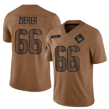 Men's Nike Houston Texans Kilian Zierer 2023 Salute To Service Jersey - Brown Limited