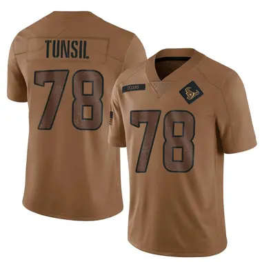 Men's Nike Houston Texans Laremy Tunsil 2023 Salute To Service Jersey - Brown Limited