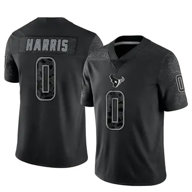 Men's Nike Houston Texans Marcell Harris Reflective Jersey - Black Limited