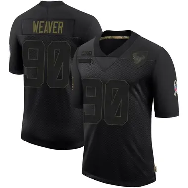 Men's Nike Houston Texans Rashad Weaver 2020 Salute To Service Jersey - Black Limited