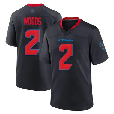 Men's Nike Houston Texans Robert Woods 2nd Alternate Jersey - Navy Game