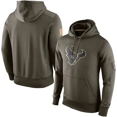 Men's Nike Houston Texans Salute to Service KO Performance Hoodie - Olive