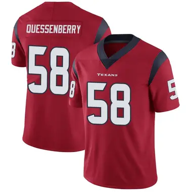 Men's Nike Houston Texans Scott Quessenberry Alternate Vapor Untouchable Jersey - Red Limited