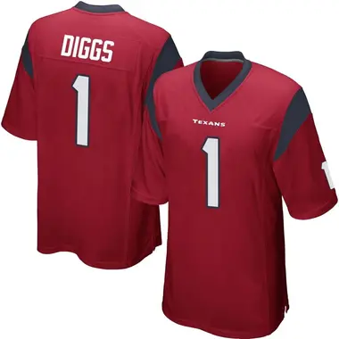 Men's Nike Houston Texans Stefon Diggs Alternate Jersey - Red Game