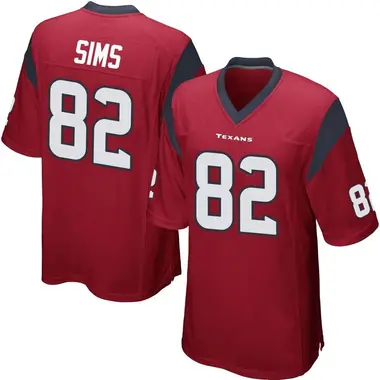 Men's Nike Houston Texans Steven Sims Alternate Jersey - Red Game