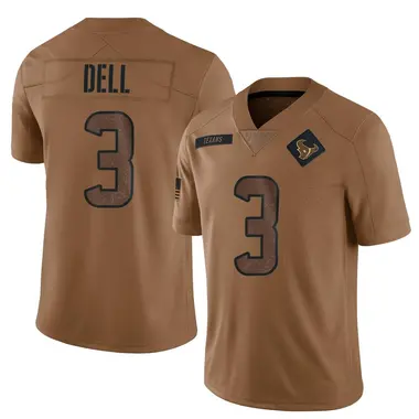 Men's Nike Houston Texans Tank Dell 2023 Salute To Service Jersey - Brown Limited