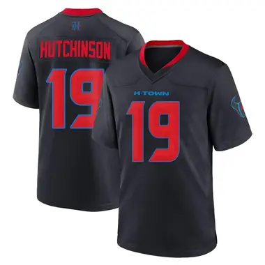 Men's Nike Houston Texans Xavier Hutchinson 2nd Alternate Jersey - Navy Game