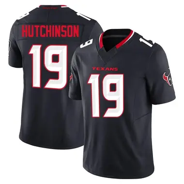 Men's Nike Houston Texans Xavier Hutchinson Alternate Vapor F.U.S.E. Jersey - Navy Limited