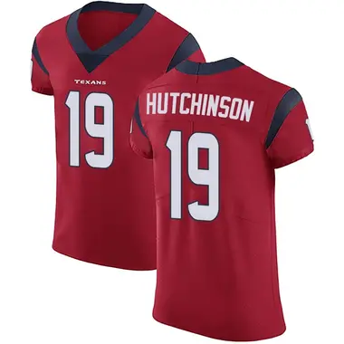 Men's Nike Houston Texans Xavier Hutchinson Alternate Vapor Untouchable Jersey - Red Elite