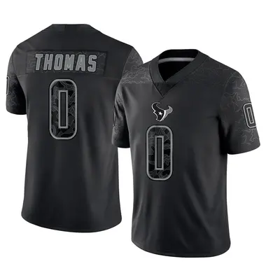 Men's Nike Houston Texans Zach Thomas Reflective Jersey - Black Limited