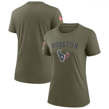 Women's Nike Houston Texans 2022 Salute To Service T-Shirt - Olive Legend