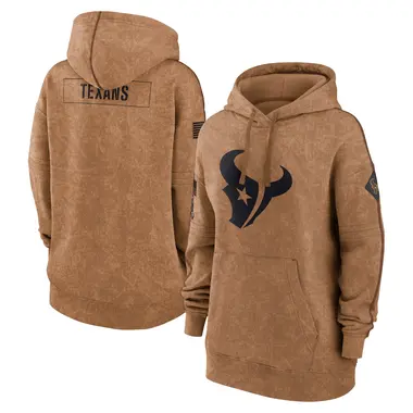 Women's Nike Houston Texans 2023 Salute to Service Pullover Hoodie - Brown