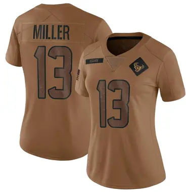 Women's Nike Houston Texans Braxton Miller 2023 Salute To Service Jersey - Brown Limited