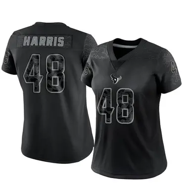 Women's Nike Houston Texans Christian Harris Reflective Jersey - Black Limited