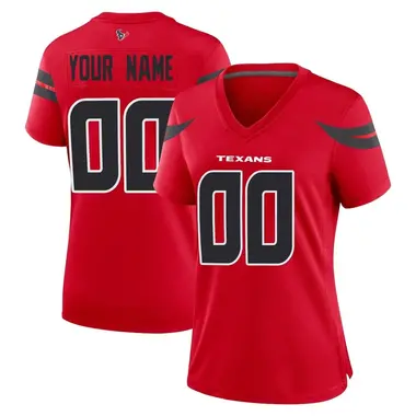 Women's Nike Houston Texans Custom Alternate Jersey - Red Game