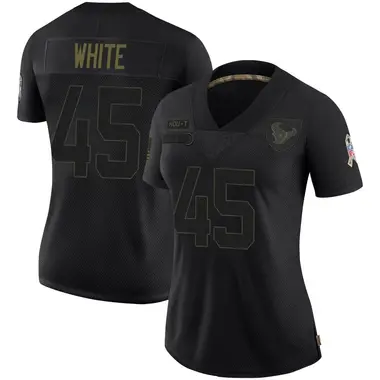 Women's Nike Houston Texans Devin White 2020 Salute To Service Jersey - Black Limited