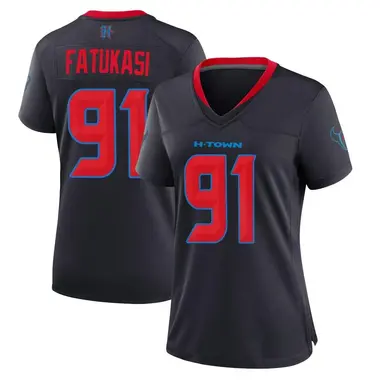 Women's Nike Houston Texans Folorunso Fatukasi 2nd Alternate Jersey - Navy Game