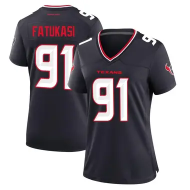 Women's Nike Houston Texans Folorunso Fatukasi Team Jersey - Navy Game