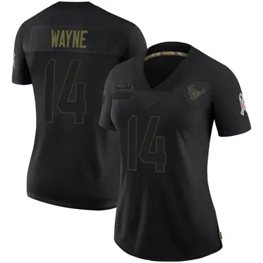 Women's Nike Houston Texans Jared Wayne 2020 Salute To Service Jersey - Black Limited