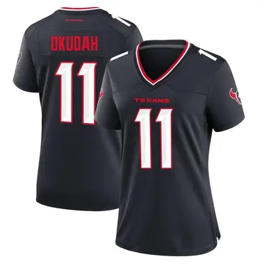 Women's Nike Houston Texans Jeff Okudah Team Jersey - Navy Game