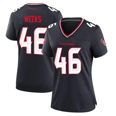 Women's Nike Houston Texans Jon Weeks Team Jersey - Navy Game